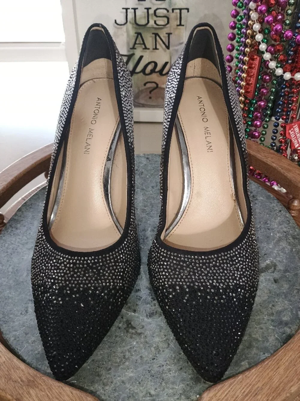 Antonio Melani MCBETH Rhinestone Ombre Heels Size 10M